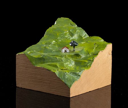 LUCIANO CONTI (Palermo, 1948): Casetta in collina