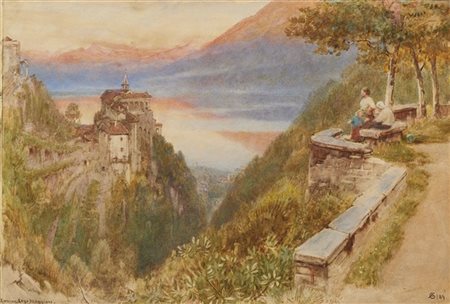 Albert Goodwin "Scorcio del Lago Maggiore visto da Locarno" 1889, Locarno. Lago