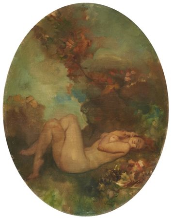 Ambrogio Antonio Alciati "Nudo femminile" 
olio su tela (cm 70x55)
Firmato in ba