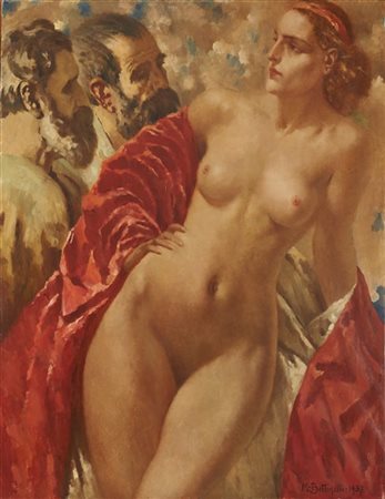Mario Bettinelli "La casta Susanna" 1937
olio su tela (cm 109x85)
Firmato e data
