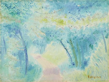 Umberto Lilloni "Paesaggio ticinese" 1970
olio su tela (cm 30x40)
Firmato in bas