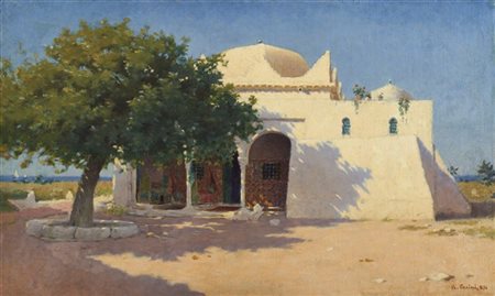 Alberto Pasini "Casa presso Brussa" 1874
olio su tela (cm 32x53)
Firma e data no