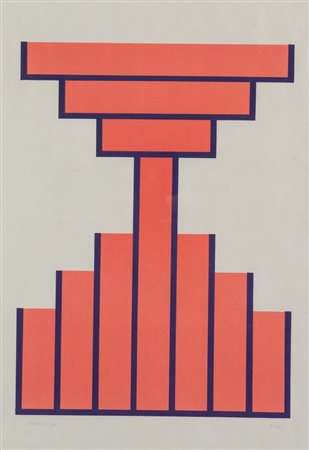 MARCO CORDIALI (XX secolo) "Senza titolo", 1970. Litografia a colori su...