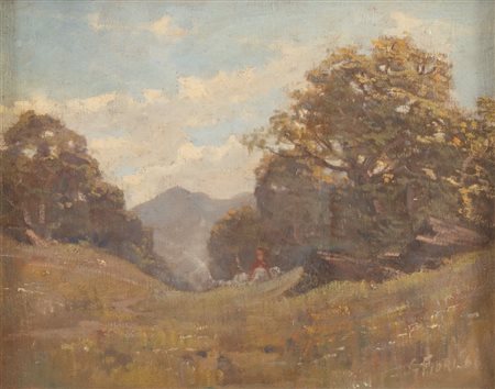 GIULIO FIORI (Bologna 1909 – 1991) "Paesaggio", 1966. Olio su tela. Cm...