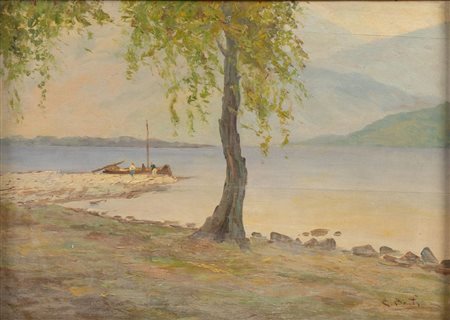 BERTI (XX secolo) "Veduta lagunare". Olio su tavola. Cm 50x70. Opera firmata...