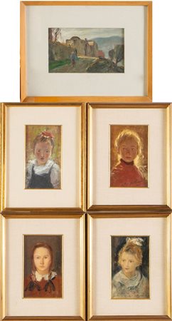 ARTUSI (XX secolo) Lotto composto da cinque tecniche miste su carta....