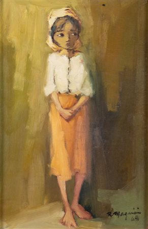 RENZO MAGNANINI (Gonzaga 1920 – Bentivoglio 2006) "Ritratto femminile", 1969....
