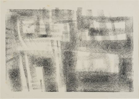 SERGIO ROMITI (Bologna 1928 – 2000) "Senza titolo". Litografia a colori su...