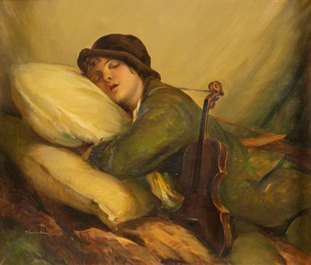 TITO CORBELLA (Pontremoli 1885 – Roma 1966) "Piccolo violinista girovago"....