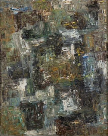 VASCO BENDINI (Bologna 1922 – Roma 2015) "Pittura", 1956. Olio su tela. Cm...