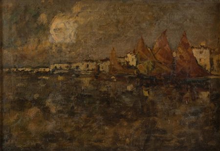 GIUSEPPE MITI ZANETTI (Modena 1859 – Milano 1929) "Chioggia", 1908. Olio su...