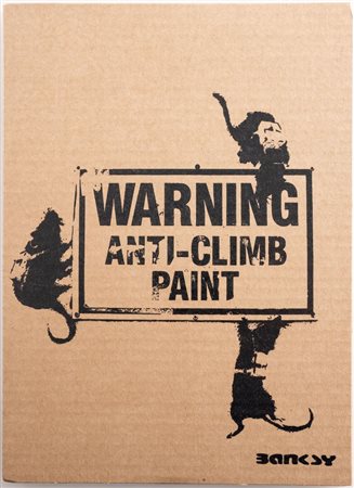 BANKSY (Bristol 1974) "Dismaland", 2015. Spray su cartone. Cm 30x21. Opera...