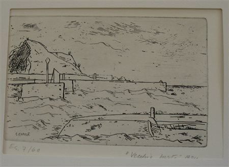 Carlo Carrà, Vecchio porto di Camogli 1923