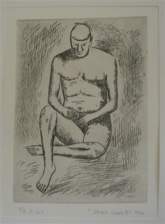 Carlo Carrà, Uomo seduto 1920