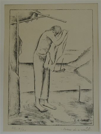 Carlo Carrà, Donna che si asciuga 1920