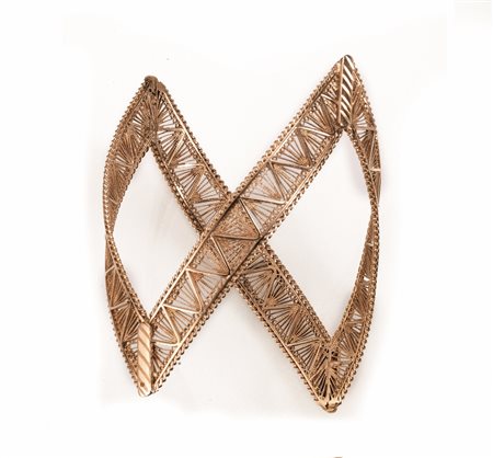 Bracciale in oro giallo montatura 'a schiava' e traforata a motivo...