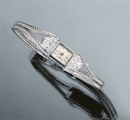 Orologio per signora, Parenti, Firenze, anni '60, in oro bianco 18 kt e...