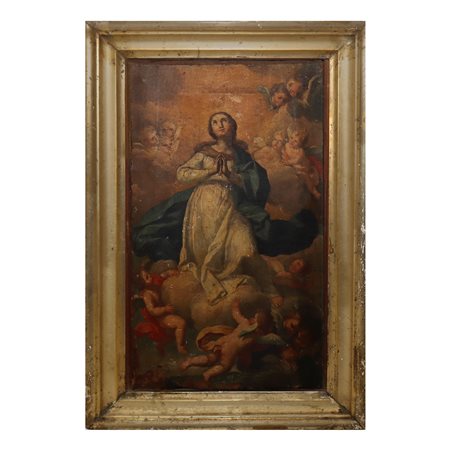 Alessandro  Paolo Vasta (Roma 1726-Acireale 1793)  - Immacolata concezione attorniata da angioletti