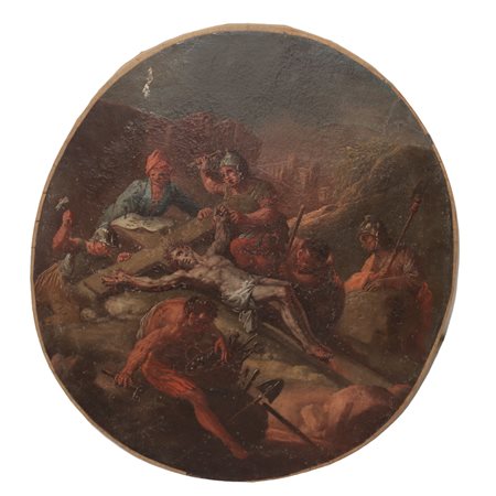 Ovale raffigurante Crocifissione di Gesù, XVII Secolo