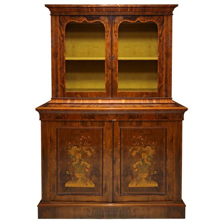 Mobile vetrina a due corpi, 19° Secolo