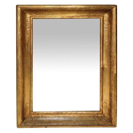 Specchiera dorata a foglia