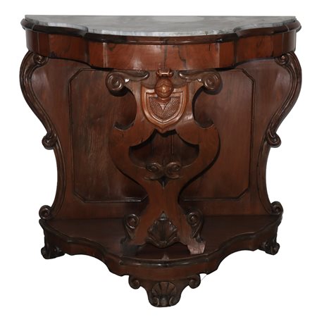 Consolle napoletana con marmo al piano