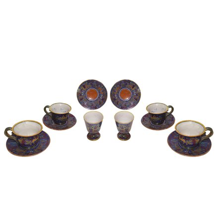 Servizio in maiolica a lustro Mastro Gualdo Tadino, 1920s