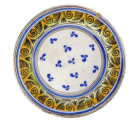 Piatto in maiolica di Caltagirone, Fine 18° Secolo