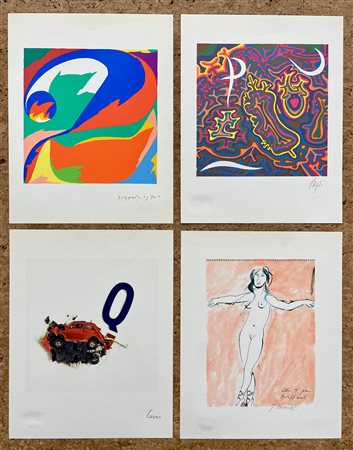 EDIZIONI BOLAFFIARTE (SERGIO SARRI, MASSIMO CAMPIGLI, IBRAHIM KODRA, VALERIANO TRUBBIANI E GIUSEPPE GUERRESCHI) - Lotto unico di 5 opere