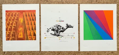 EDIZIONI BOLAFFIARTE (JEAN-MICHEL FOLON, VLADIMIR VELICKOVIC E MAX BILL) - Lotto unico di 3 opere