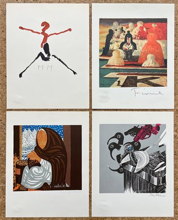 EDIZIONI BOLAFFIARTE (MARINO MARINI, SALVATORE FIUME, GIUSEPPE MIGNECO E VALERIANO TRUBBIANI) - Lotto unico di 4 opere