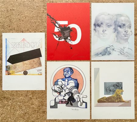 EDIZIONI BOLAFFIARTE (EMILIO SCANAVINO, RENZO VESPIGNANI, FLORIANO BODINI, FABRIZIO CLERICI E GIÒ POMODORO) - Lotto unico di 5 opere