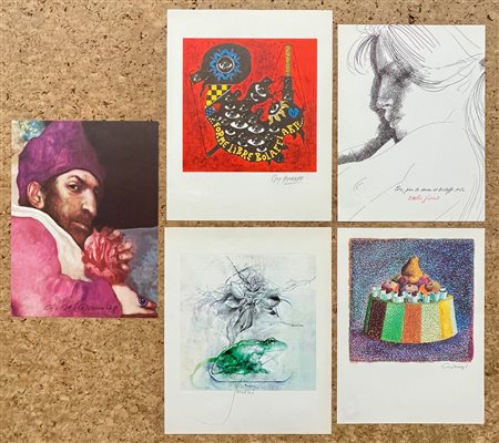 EDIZIONI BOLAFFIARTE (GUY HARLOFF, EMILIO GRECO, BRUNO CARUSO, SERGIO SARONI E ARMANDO DE STEFANO) - Lotto unico di 5 opere