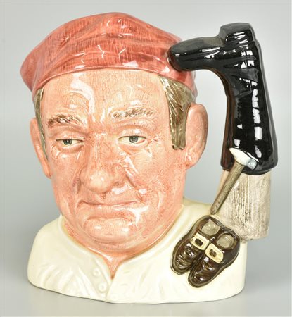 BROCCA in ceramica Royal Doulton raffigurante Bootmaker Inghilterra, meta' XX...