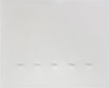 SIMETI TURI (n. 1929) - Cinque ovali bianchi.