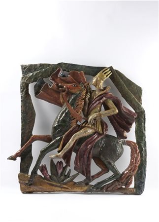 Pietro Melandri "Principe a cavallo"
Grande pannello ad altorilievo in ceramica