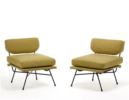 BBPR (Barbiano di Belgiojoso, Peressutti, Rogers) Coppia di poltrone modello "El