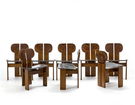 Afra Scarpa (1937-2011) e Tobia Scarpa (1935) Otto sedie modello "Africa" della
