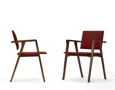 Franco Albini Coppia di sedie modello "PT1 Luisa". Produzione Poggi, Pavia, 1950