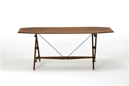 Franco Albini Tavolo modello "LT2 Cavalletto". Produzione Poggi, Pavia, 1950-195