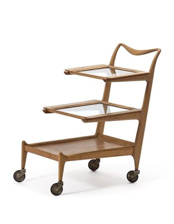 Ico Parisi Carrello portavivande modello "57". Produzione Angelo De Baggis, Cant