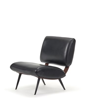 Gio Ponti Poltrona modello "852". Produzione Cassina, Meda, 1955ca. Seduta e sch