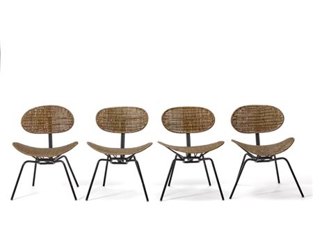 Luciano Grassi, Sergio Conti e Marisa Forlani Quattro sedie modello "Farfalla" d