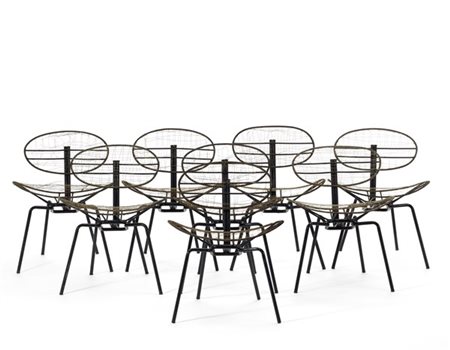Luciano Grassi, Sergio Conti e Marisa Forlani Otto sedie modello "Farfalla" dell