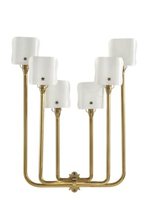 Fontana Arte Lampada da parete a sei luci. Milano, 1940ca. Struttura in piattina