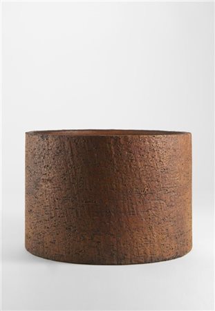 Marcello Fantoni Cachepot in terracotta smaltata rosso/rame. Firenze, anni '50/'