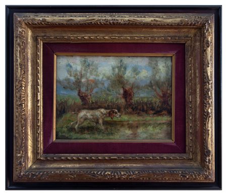 ALFREDO PARIANI MILANO 1876 - 1931 Cane da punta 