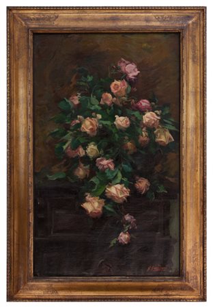 GIUSEPPE GAUDENZI BERGAMO 1863 -1941 Rose 