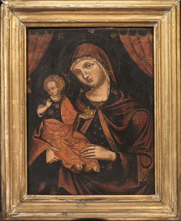 Scuola veneto-cretese, fine sec. XVI-inizi XVIIMADONNA CON BAMBINOtempera su...