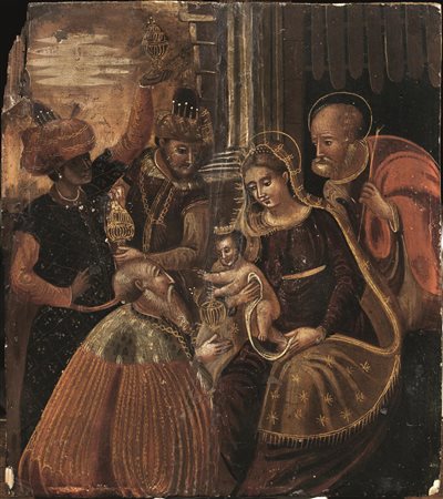 Scuola veneto-cretese, sec. XVIIADORAZIONE DEI MAGItempera su tavola, cm...